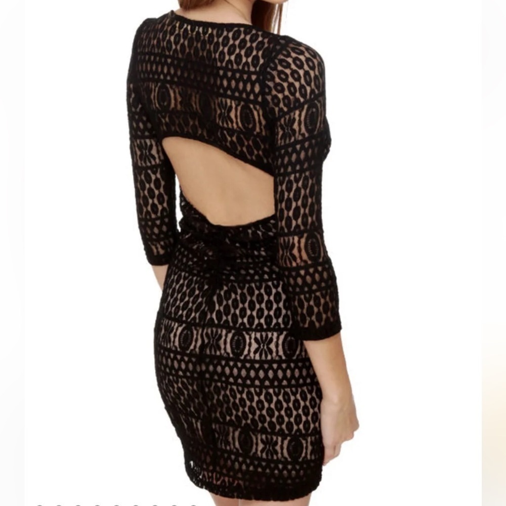 LULU’S Mercury Black Little Dress